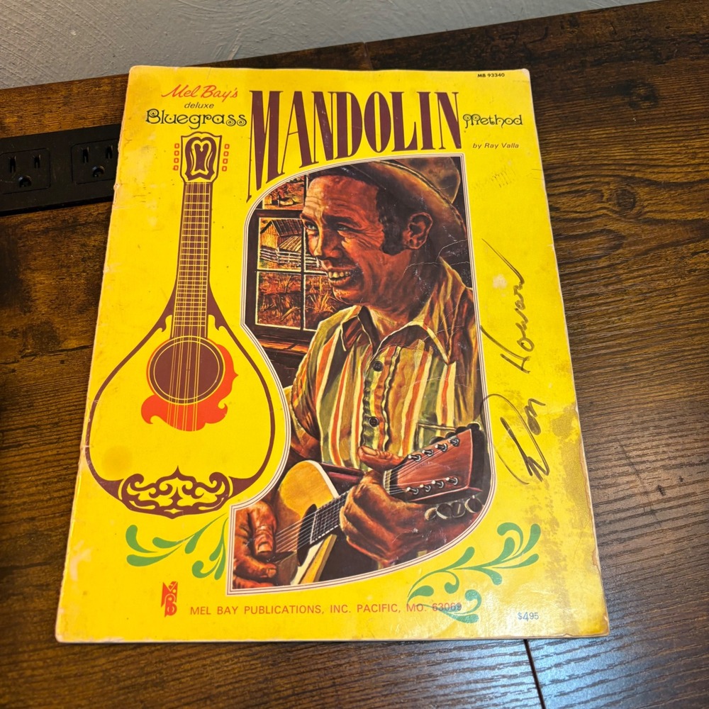 Mel Bay Deluxe Bluegrass Mandolin Method Ray Valla Book Vintage 1974